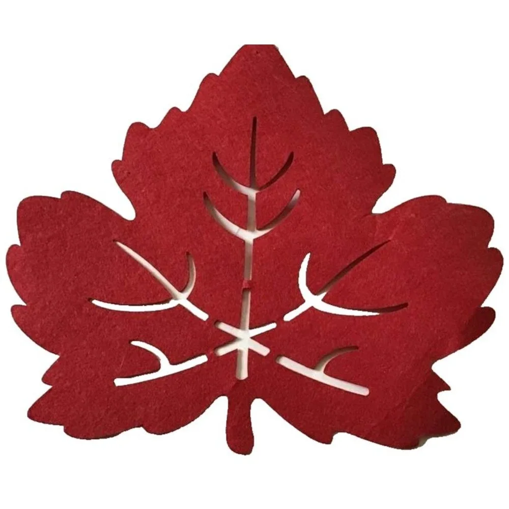 Felt Fall Leaves Maple Leaf Placemats Wall Decor Autumn Lot 6 Thanksgiving 18